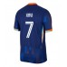 Maillot de foot Pays-Bas Xavi Simons #7 Extérieur vêtements Europe 2024 Manches Courtes